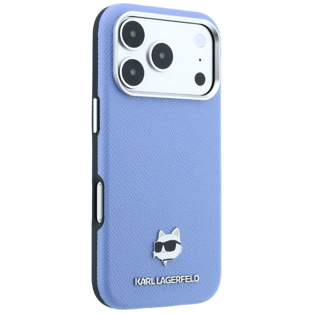 Husa MagSafe pentru Apple iPhone 18 Pro / 17 Pro, Karl Lagerfeld, Grained Choupette Head, Bleu