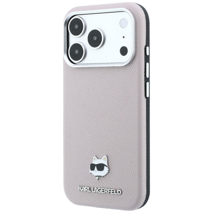 Husa MagSafe pentru Apple iPhone 18 Pro / 17 Pro, Karl Lagerfeld, Grained Choupette Head, Roz
