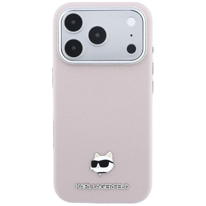 Husa MagSafe pentru Apple iPhone 18 Pro / 17 Pro, Karl Lagerfeld, Grained Choupette Head, Roz