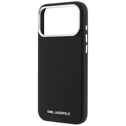 Husa MagSafe pentru Apple iPhone 18 Pro / 17 Pro, Karl Lagerfeld, Grained Elongated Logo, Neagra