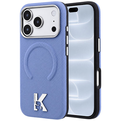 Husa MagSafe pentru Apple iPhone 18 Pro / 17 Pro, Karl Lagerfeld, Grained Embossed Ring , Bleu