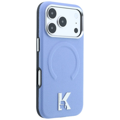 Husa MagSafe pentru Apple iPhone 18 Pro / 17 Pro, Karl Lagerfeld, Grained Embossed Ring , Bleu
