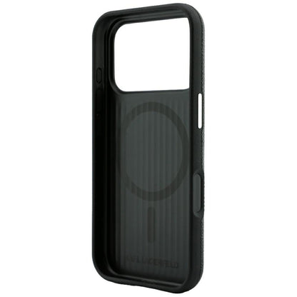 Husa MagSafe pentru Apple iPhone 18 Pro / 17 Pro, Karl Lagerfeld, Grained Embossed Ring , Neagra