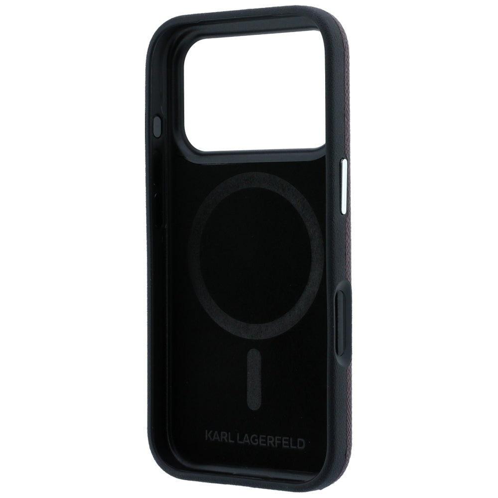 Husa MagSafe pentru Apple iPhone 18 Pro / 17 Pro, Karl Lagerfeld, Grained Embossed Ring , Visinie