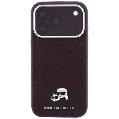 Husa MagSafe pentru Apple iPhone 18 Pro / 17 Pro, Karl Lagerfeld, Grained KC Heads, Visinie