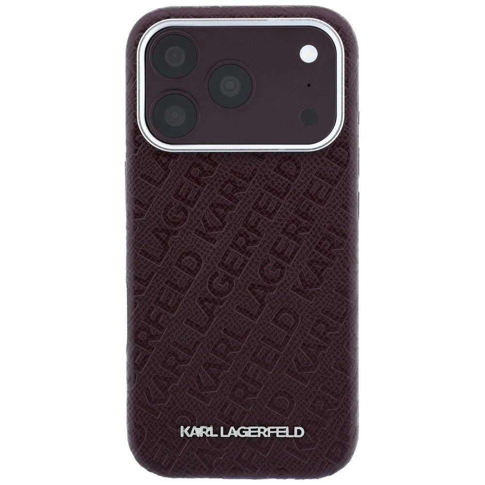 Husa MagSafe pentru Apple iPhone 18 Pro / 17 Pro, Karl Lagerfeld, Grained Metal Logo, Visinie