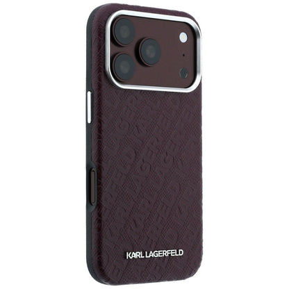 Husa MagSafe pentru Apple iPhone 18 Pro / 17 Pro, Karl Lagerfeld, Grained Metal Logo, Visinie