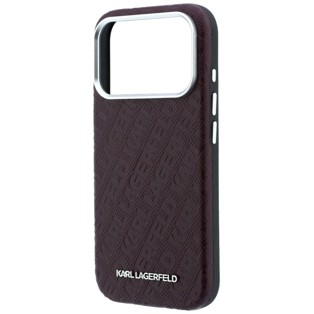 Husa MagSafe pentru Apple iPhone 18 Pro / 17 Pro, Karl Lagerfeld, Grained Metal Logo, Visinie
