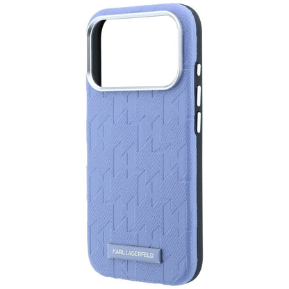 Husa MagSafe pentru Apple iPhone 18 Pro / 17 Pro, Karl Lagerfeld, Grained Mono Resin Logo, Bleu
