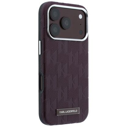 Husa MagSafe pentru Apple iPhone 18 Pro / 17 Pro, Karl Lagerfeld, Grained Mono Resin Logo, Visinie