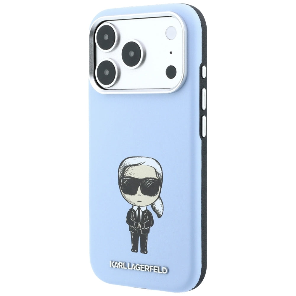 Husa MagSafe pentru Apple iPhone 18 Pro / 17 Pro, Karl Lagerfeld, Ikonik Sketch, Albastra
