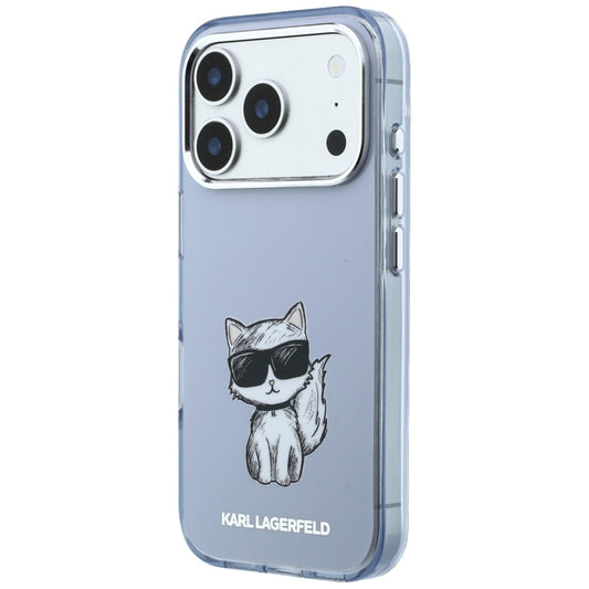 Husa MagSafe pentru Apple iPhone 18 Pro / 17 Pro, Karl Lagerfeld, IML Choupette Body Sketch Print, Albastra