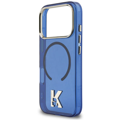 Husa MagSafe pentru Apple iPhone 18 Pro / 17 Pro, Karl Lagerfeld, IML Karl Head Logo, Albastra