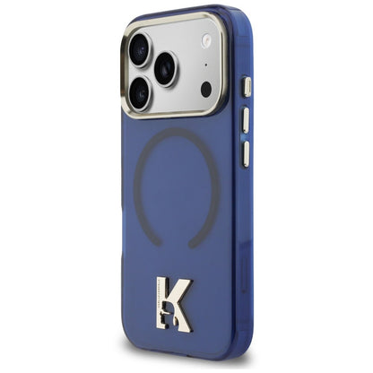 Husa MagSafe pentru Apple iPhone 18 Pro / 17 Pro, Karl Lagerfeld, IML Karl Head Logo, Albastra