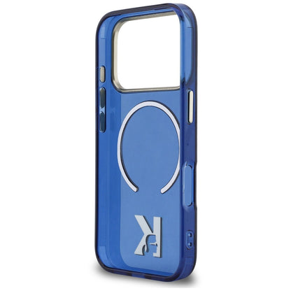 Husa MagSafe pentru Apple iPhone 18 Pro / 17 Pro, Karl Lagerfeld, IML Karl Head Logo, Albastra