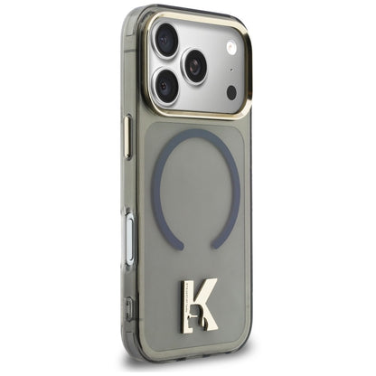 Husa MagSafe pentru Apple iPhone 18 Pro / 17 Pro, Karl Lagerfeld, IML Karl Head Logo, Neagra