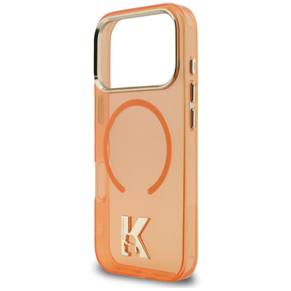 Husa MagSafe pentru Apple iPhone 18 Pro / 17 Pro, Karl Lagerfeld, IML Karl Head Logo, Portocalie
