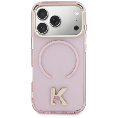 Husa MagSafe pentru Apple iPhone 18 Pro / 17 Pro, Karl Lagerfeld, IML Karl Head Logo, Roz
