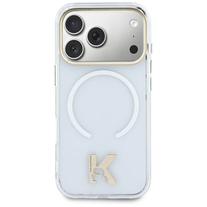Husa MagSafe pentru Apple iPhone 18 Pro / 17 Pro, Karl Lagerfeld, IML Karl Head Logo, Transparenta