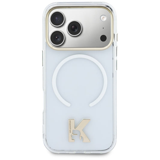 Husa MagSafe pentru Apple iPhone 18 Pro / 17 Pro, Karl Lagerfeld, IML Karl Head Logo, Transparenta