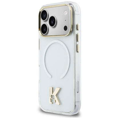 Husa MagSafe pentru Apple iPhone 18 Pro / 17 Pro, Karl Lagerfeld, IML Karl Head Logo, Transparenta