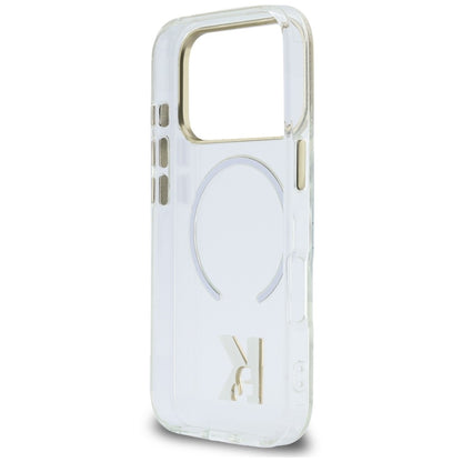 Husa MagSafe pentru Apple iPhone 18 Pro / 17 Pro, Karl Lagerfeld, IML Karl Head Logo, Transparenta