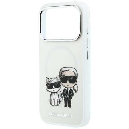Husa MagSafe pentru Apple iPhone 18 Pro / 17 Pro, Karl Lagerfeld, IML KC Bodies Sketch Print, Bej