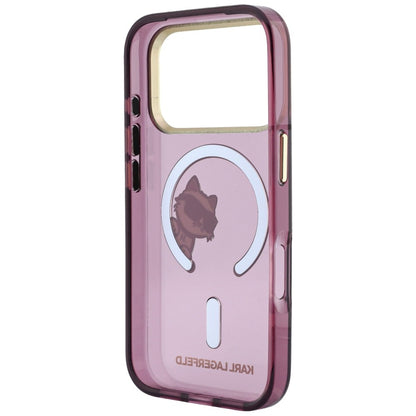 Husa MagSafe pentru Apple iPhone 18 Pro / 17 Pro, Karl Lagerfeld, IML Peekaboo Print and Metal Frame, Visinie
