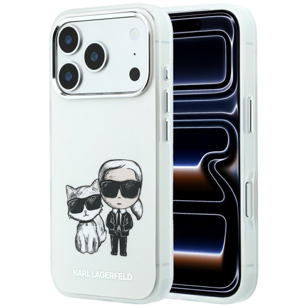 Husa MagSafe pentru Apple iPhone 18 Pro / 17 Pro, Karl Lagerfeld, KC Bodies Sketch, Bej