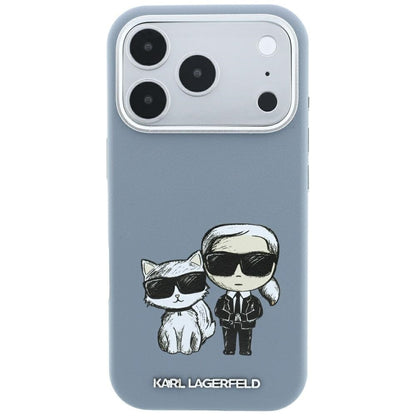Husa MagSafe pentru Apple iPhone 18 Pro / 17 Pro, Karl Lagerfeld, KC Bodies Sketch, Bleu