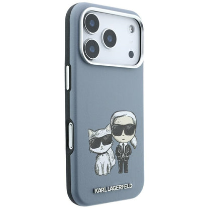 Husa MagSafe pentru Apple iPhone 18 Pro / 17 Pro, Karl Lagerfeld, KC Bodies Sketch, Bleu