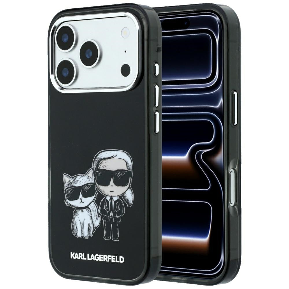 Husa MagSafe pentru Apple iPhone 18 Pro / 17 Pro, Karl Lagerfeld, KC Bodies Sketch, Neagra