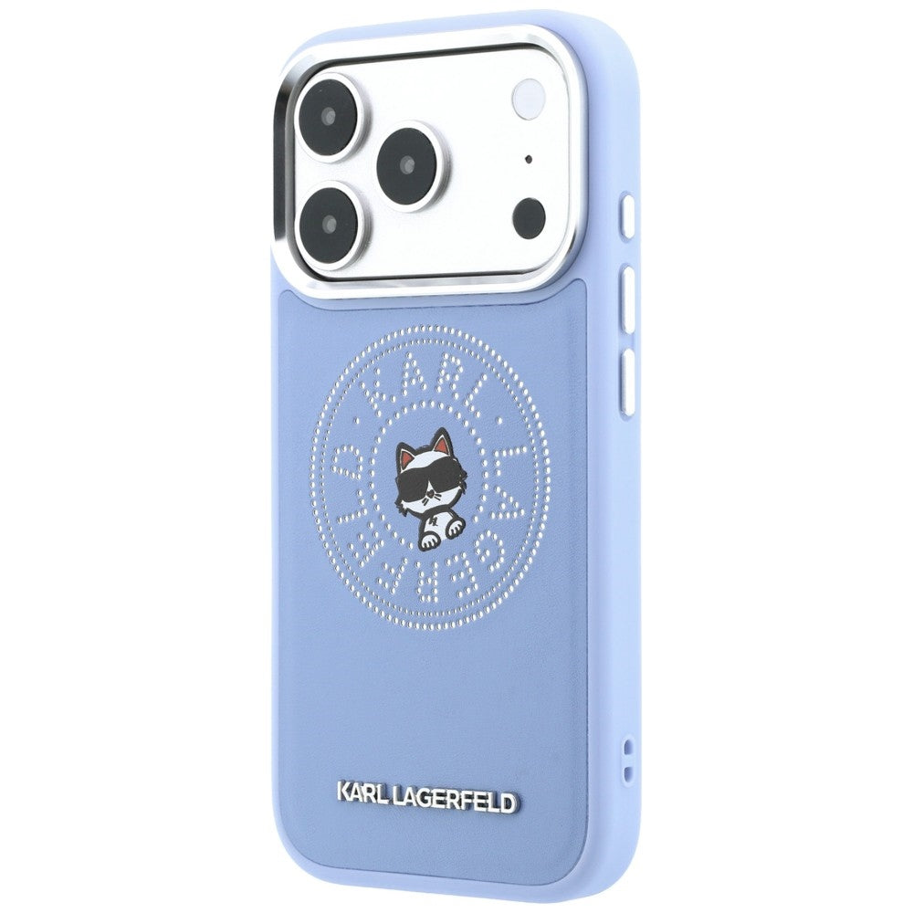 Husa MagSafe pentru Apple iPhone 18 Pro / 17 Pro, Karl Lagerfeld, Point and Choupette Sketch, Bleu