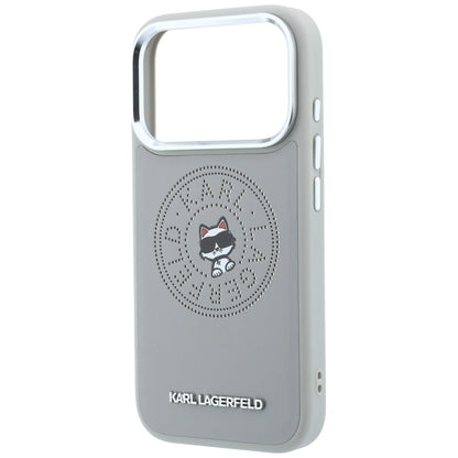 Husa MagSafe pentru Apple iPhone 18 Pro / 17 Pro, Karl Lagerfeld, Point and Choupette Sketch, Gri