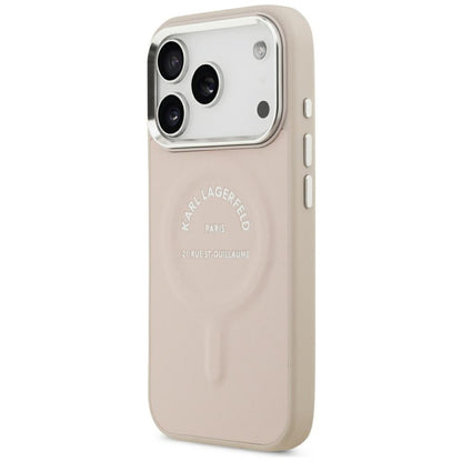 Husa MagSafe pentru Apple iPhone 18 Pro / 17 Pro, Karl Lagerfeld, Ring Karl RSG Logo, Roz