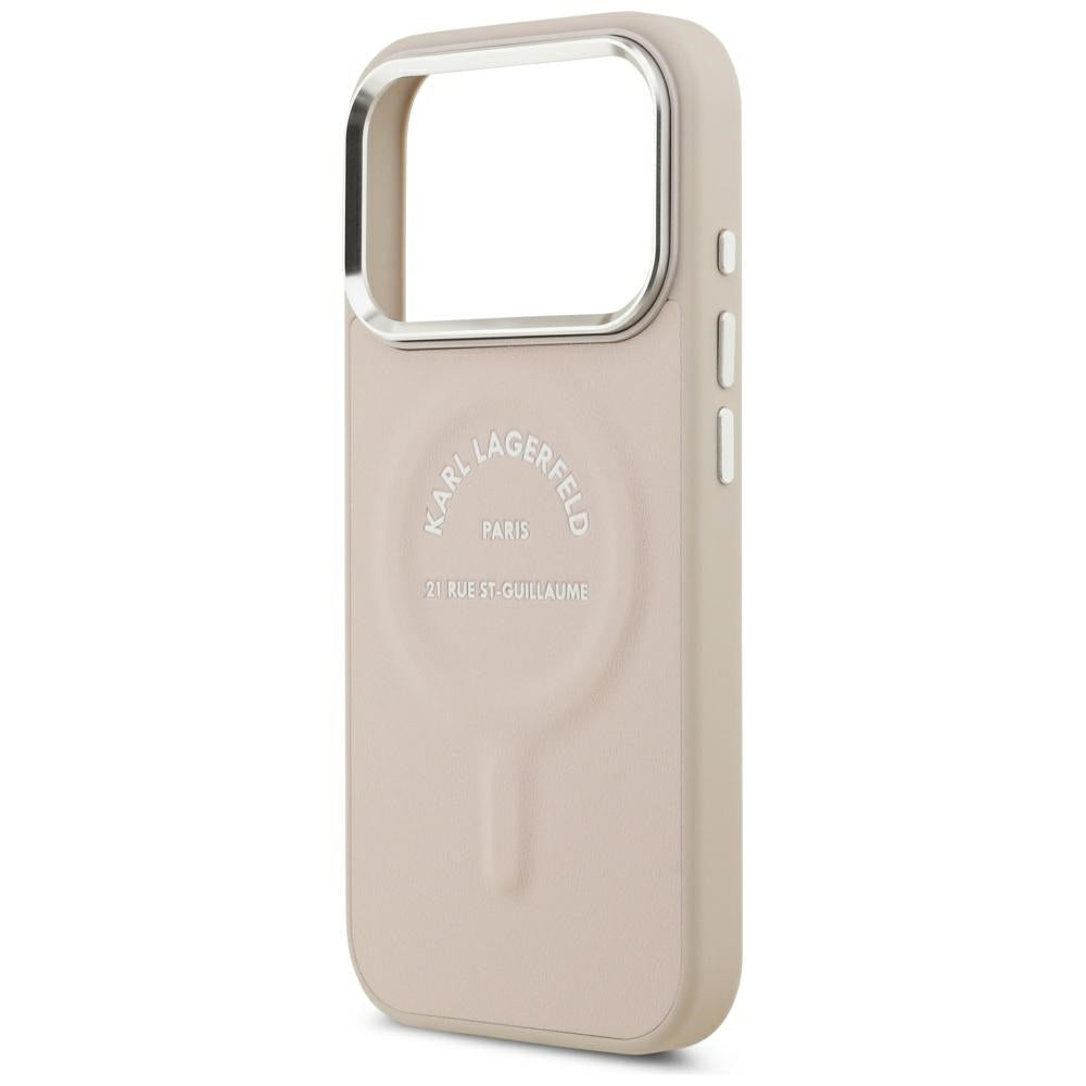 Husa MagSafe pentru Apple iPhone 18 Pro / 17 Pro, Karl Lagerfeld, Ring Karl RSG Logo, Roz