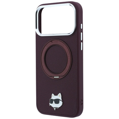 Husa MagSafe pentru Apple iPhone 18 Pro / 17 Pro, Karl Lagerfeld, Ring Stand 360 Choupette Pin, Visinie