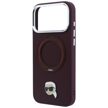 Husa MagSafe pentru Apple iPhone 18 Pro / 17 Pro, Karl Lagerfeld, Ring Stand 360 Karl Pin, Visinie