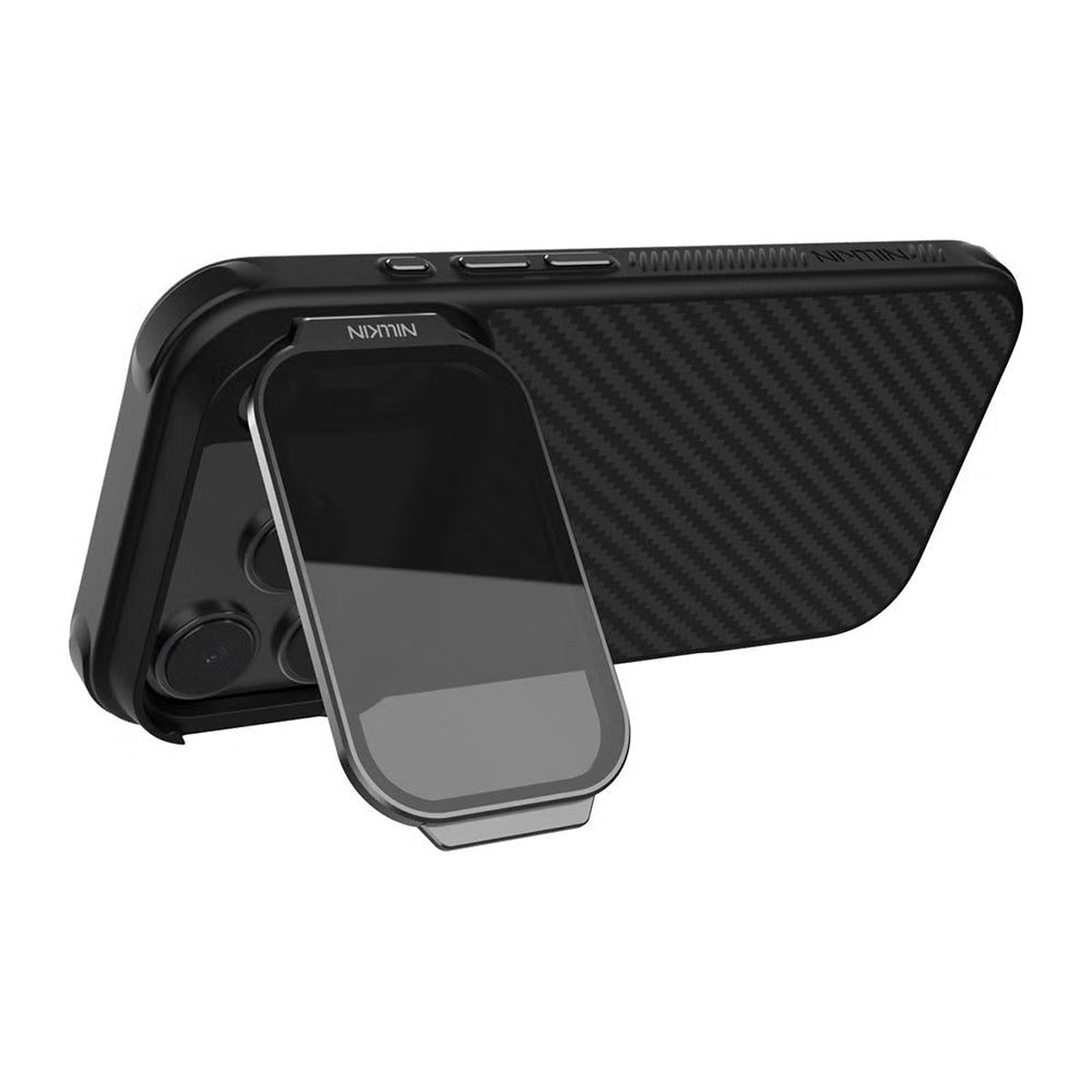 Husa MagSafe pentru Apple iPhone 18 Pro / 17 Pro, Nillkin, CarboProp with Transparent Black Lens Cover, Neagra
