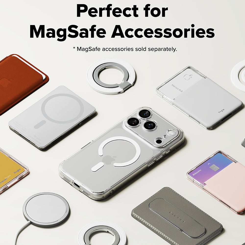 Husa MagSafe pentru Apple iPhone 18 Pro / 17 Pro, Ringke, Fusion, Transparenta