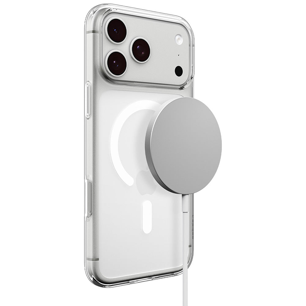 Husa MagSafe pentru Apple iPhone 18 Pro / 17 Pro, Spigen, Liquid Crystal MagFit, Alba ACS12180