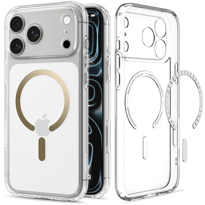 Husa MagSafe pentru Apple iPhone 18 Pro / 17 Pro, Spigen, Ultra Hybrid, Aurie Transparenta ACS12157