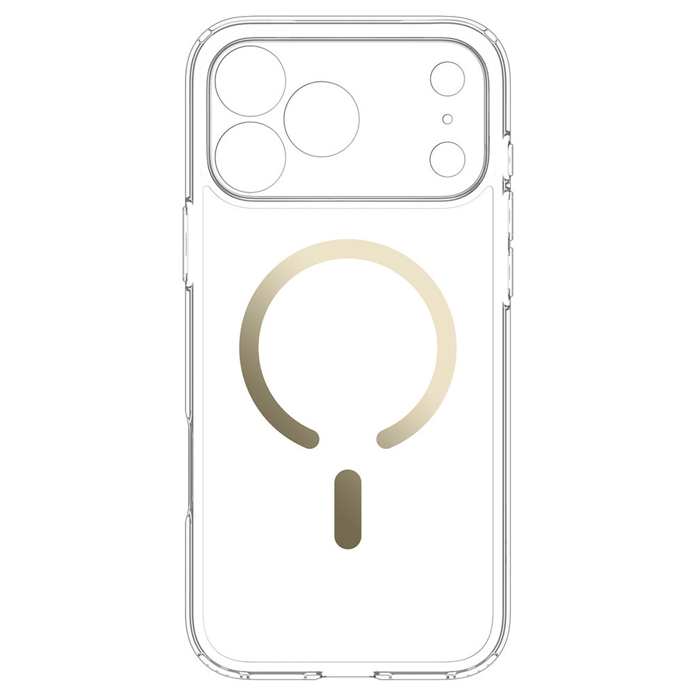 Husa MagSafe pentru Apple iPhone 18 Pro / 17 Pro, Spigen, Ultra Hybrid, Aurie Transparenta ACS12157