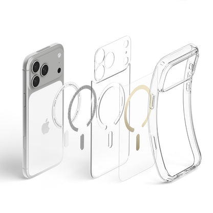 Husa MagSafe pentru Apple iPhone 18 Pro / 17 Pro, Spigen, Ultra Hybrid, Aurie Transparenta ACS12157