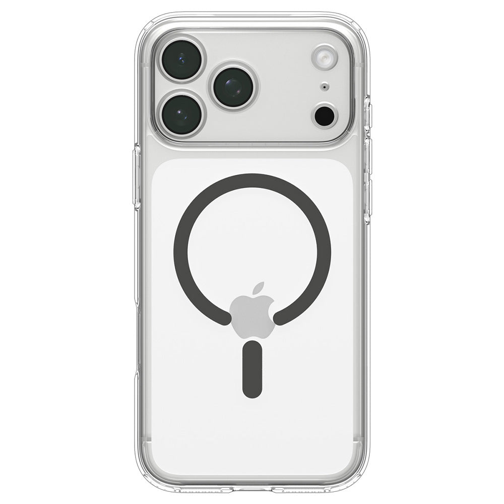 Husa MagSafe pentru Apple iPhone 18 Pro / 17 Pro, Spigen, Ultra Hybrid, Gri Transparenta ACS12156