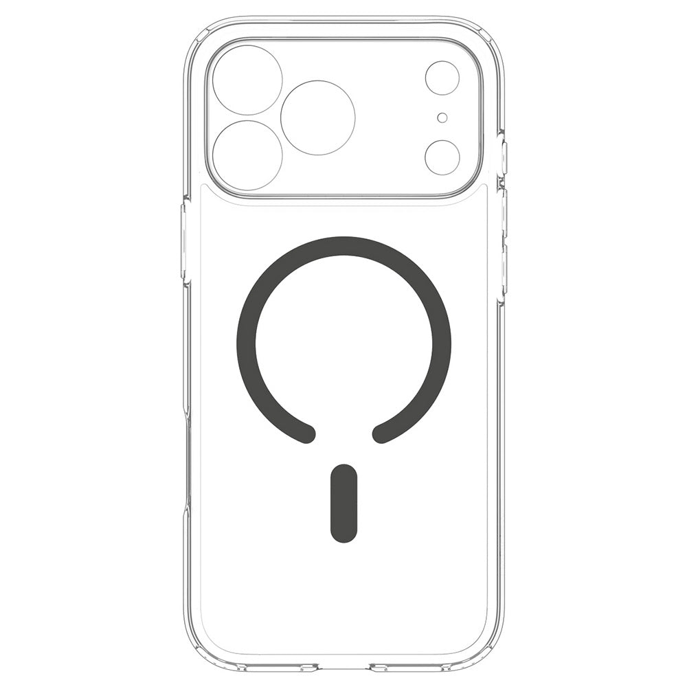 Husa MagSafe pentru Apple iPhone 18 Pro / 17 Pro, Spigen, Ultra Hybrid, Gri Transparenta ACS12156