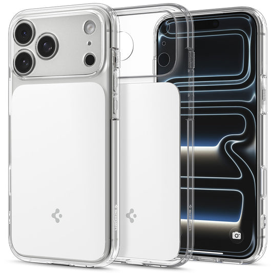 Husa MagSafe pentru Apple iPhone 18 Pro / 17 Pro, Spigen, Ultra Hybrid T, Alba ACS12169