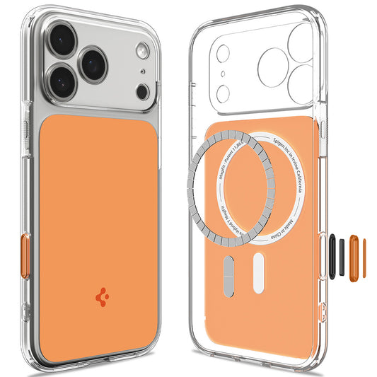 Husa MagSafe pentru Apple iPhone 18 Pro / 17 Pro, Spigen, Ultra Hybrid T, Portocalie ACS12170