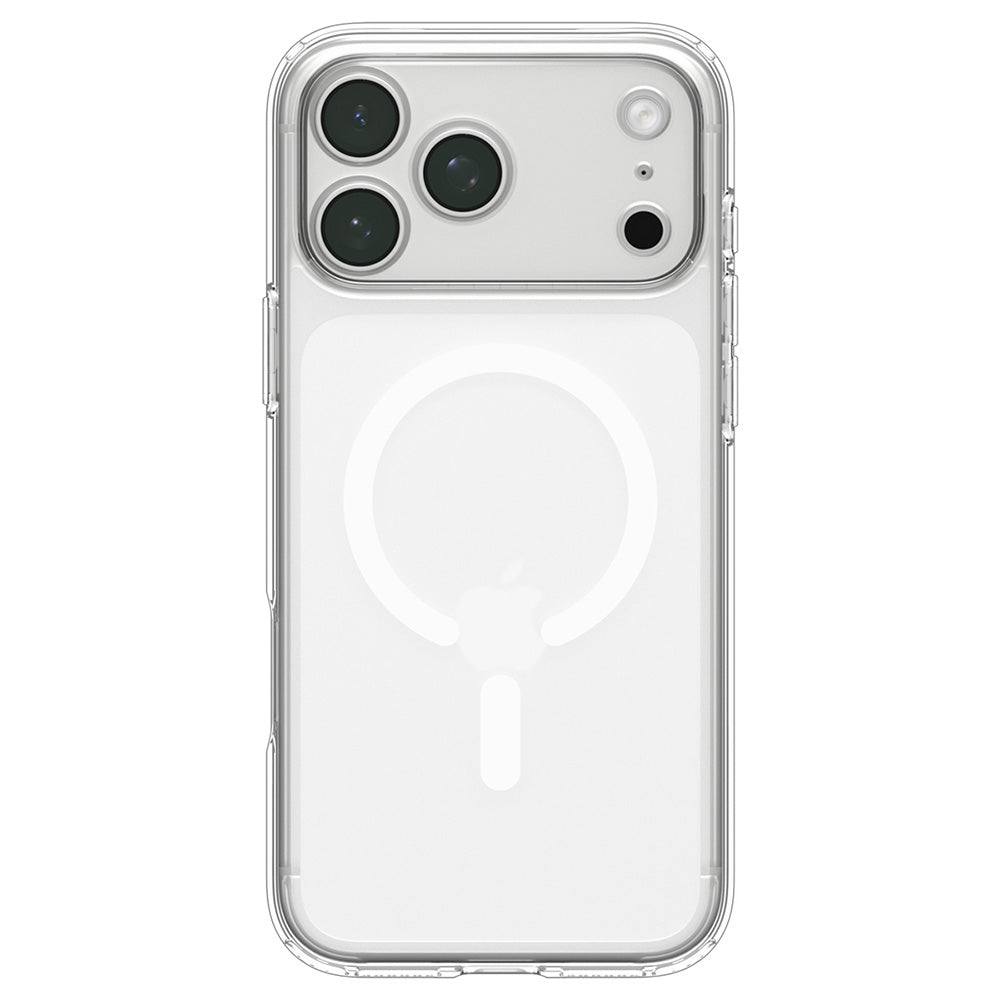 Husa MagSafe pentru Apple iPhone 18 Pro / 17 Pro, Spigen, Ultra Hybrid, Transparenta Alba ACS12155