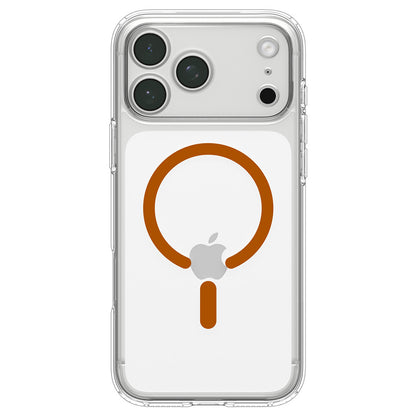 Husa MagSafe pentru Apple iPhone 18 Pro / 17 Pro, Spigen, Ultra Hybrid, Transparenta Portocalie ACS12159
